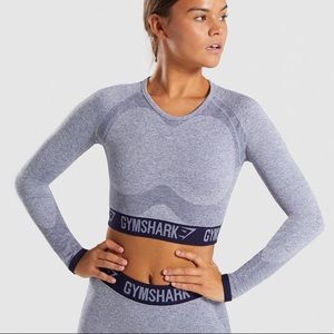 gymshark long sleeve flex crop top